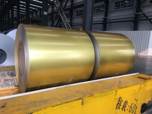 AZ70 コーティング アルウジンコイル ゴールデン AFP ガルバリューム スチール ストーンコーティング 屋根タイル A792M DX51D 定期的な最小 スパンコール