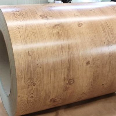 木材穀物 PPGI スチールプリント カラーコーティングコイル 1mm マルブル穀物表面