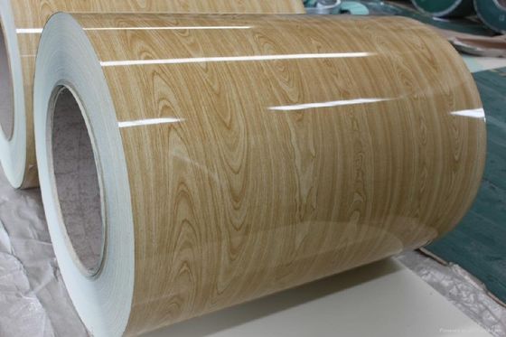 PVDF 滑らかな木材 穀物 鋼コイル 壁面用アルミコイル 滴り縁