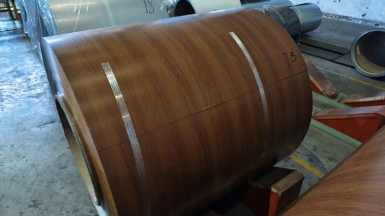 カナダ 金属屋根パネル 40年保証 0.60mm HDP ダークオークプリント 塗装鋼コイル