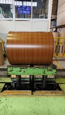 ノートカラー PPGL HDP 木材穀物 30 年間の保証 AZ165 ガルバリューム 鋼コイル プリント技術 カラーコーティング コイル ASTM A755 A653M